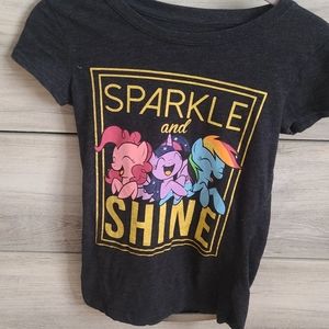 ❤4/$20❤MLP Black Heathered 'Sparkle & Shine' Tee